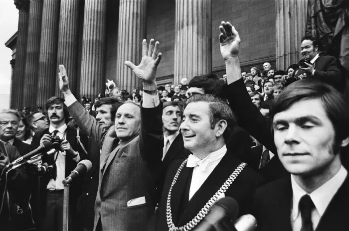 Framed Print : Liverpool manager Bill Shankly pictured on his side Framed Print : Liverpool manager Bill Shankly pictured on his side