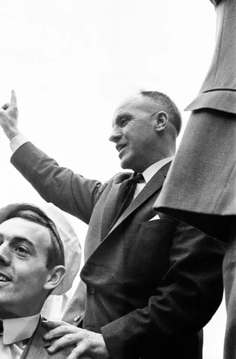 Framed Print : Liverpool manager Bill Shankly pictured on the Liverpool team return to the city Framed Print : Liverpool manager Bill Shankly pictured on the Liverpool team return to the city