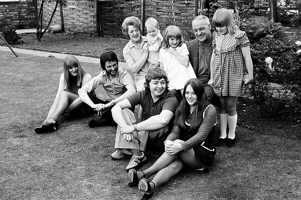 Former Liverpool manager Bill Shankly pictured relaxing at home with family following his
