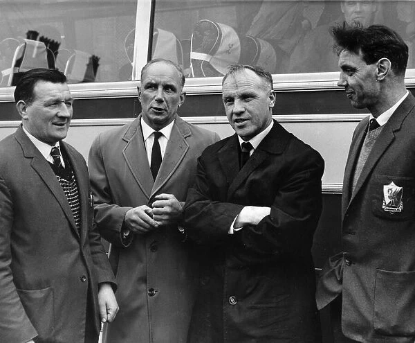 Liverpool manager Bill Shankly with his back room boys Bob Paisley