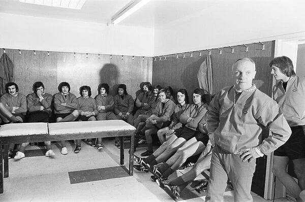 Liverpool manager Bill Shankly takes charge of a training session as the team are