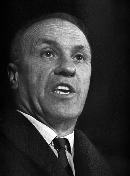 Liverpool Manager Bill Shankly watching a reserve game at Anfield between Liverpool