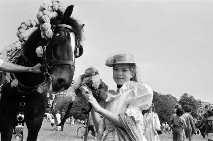 Framed Print : Liverpool May Horse Parade, Saturday 9th May 1987. Behind the scenes, Preparation Framed Print : Liverpool May Horse Parade, Saturday 9th May 1987. Behind the scenes, Preparation