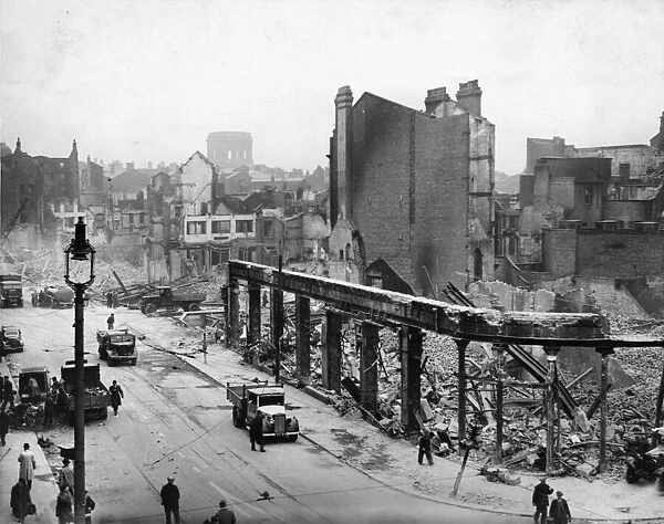 Liverpool, Merseyside, in The Blitz. Picture taken circa1st June 1941