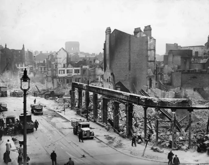 Framed Print : Liverpool, Merseyside, in The Blitz. Picture taken circa1st June 1941