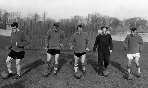 Liverpool strikers Ian Gallaghan, Roger Hunt, Ian St John
