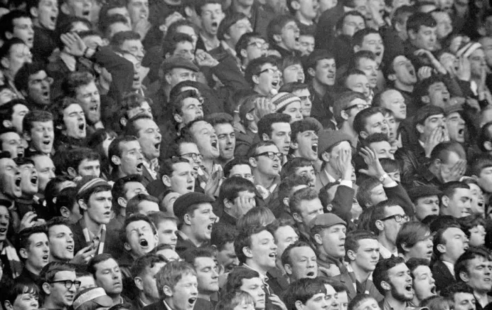 Framed Print : Liverpool supporter look on in disbelief as a shot on goal goes wide during the match Framed Print : Liverpool supporter look on in disbelief as a shot on goal goes wide during the match