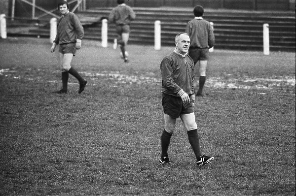 Liverpool training session at Hendon FC football ground. Manager Bill Shankly