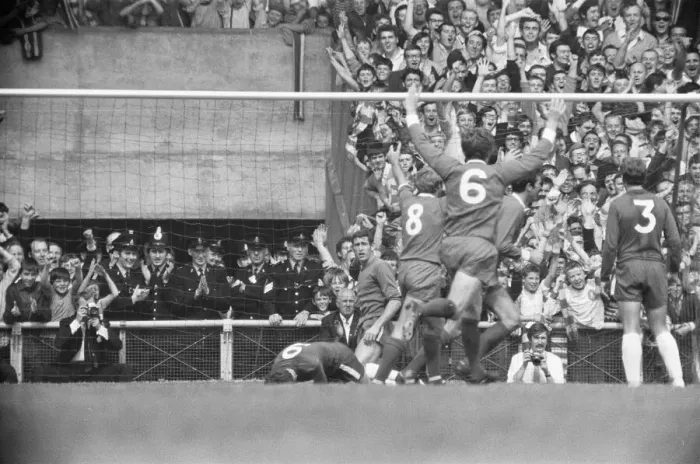 Framed Print : Liverpool v Chelsea Division One Football 8th August 1969 Liverpool Full back