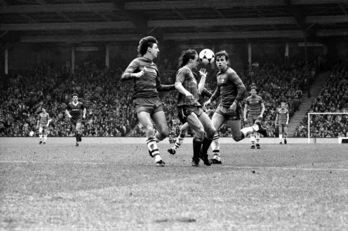 Framed Print : Liverpool v. Chelsea. May 1985 MF21-04-018 The final score was a four three Framed Print : Liverpool v. Chelsea. May 1985 MF21-04-018 The final score was a four three