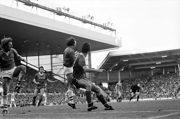 Liverpool v. Everton. October 1984 MF18-04-064 The final score was a one nil victory to