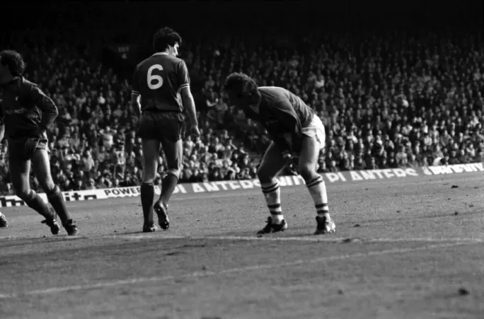 Framed Print : Liverpool v. Everton. October 1984 MF18-04-073 The final score was a one nil