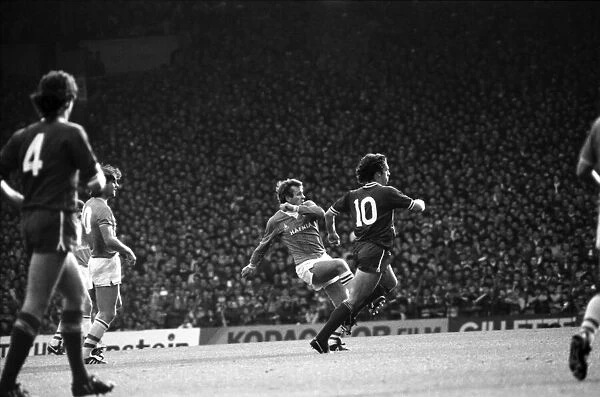 Liverpool v. Everton. October 1984 MF18-04-105 The final score was a one nil