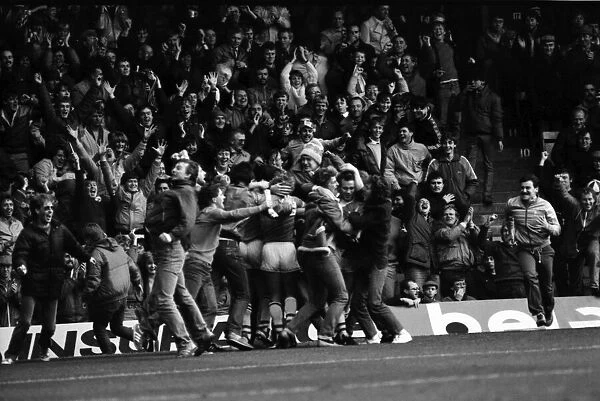 Liverpool v. Everton. October 1984 MF18-04-107 The final score was a one nil