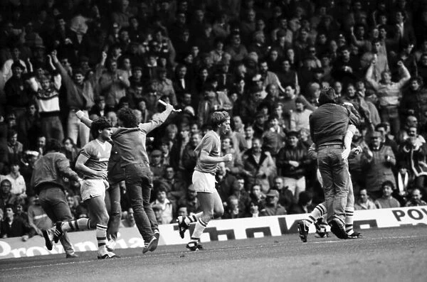 Liverpool v. Everton. October 1984 MF18-04-114 The final score was a one nil victory to