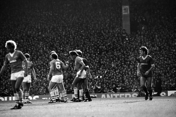 Liverpool v. Everton. October 1984 MF18-04-122 The final score was a one nil