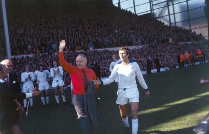Framed Print : Liverpool v Leicester Football 1973 Bill Shankly Pays Tribute To The KOP