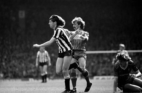 Liverpool v. Newcastle. April 1985 MF21-02-005 The final score was a Three one