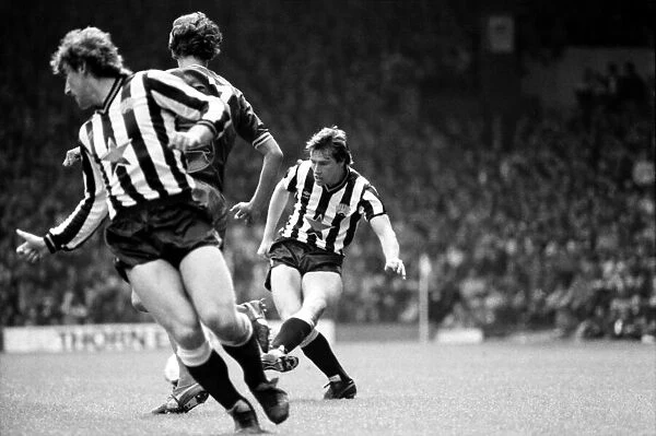 Liverpool v. Newcastle. April 1985 MF21-02-024 The final score was a Three one