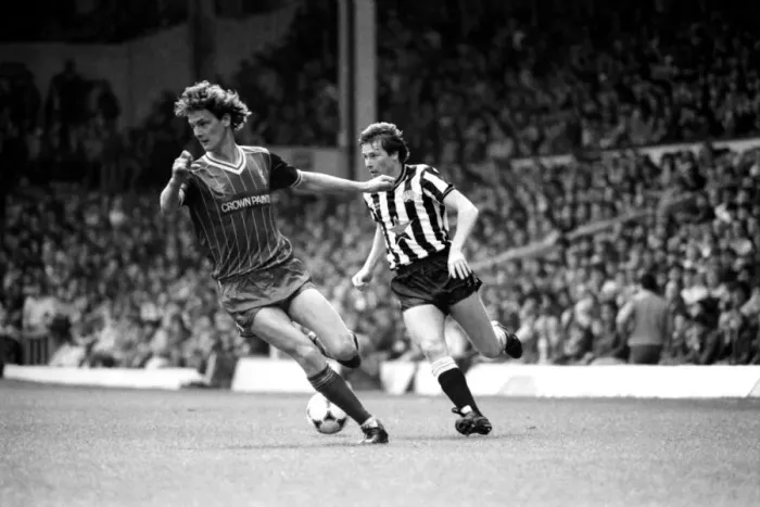 Framed Print : Liverpool v. Newcastle. April 1985 MF21-02-025 The final score was a Three one