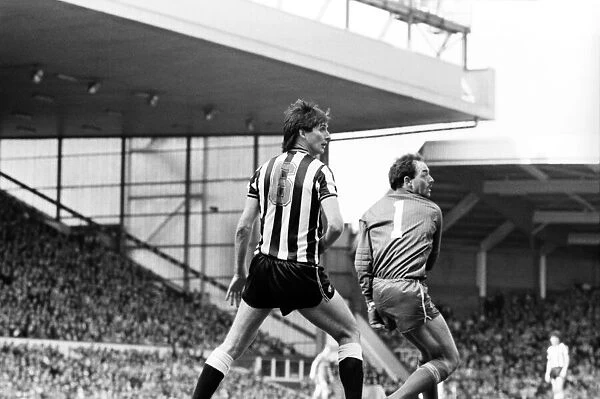Liverpool v. Newcastle. April 1985 MF21-02-048 The final score was a Three one