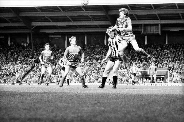 Liverpool v. Newcastle. April 1985 MF21-02-056 The final score was a Three one