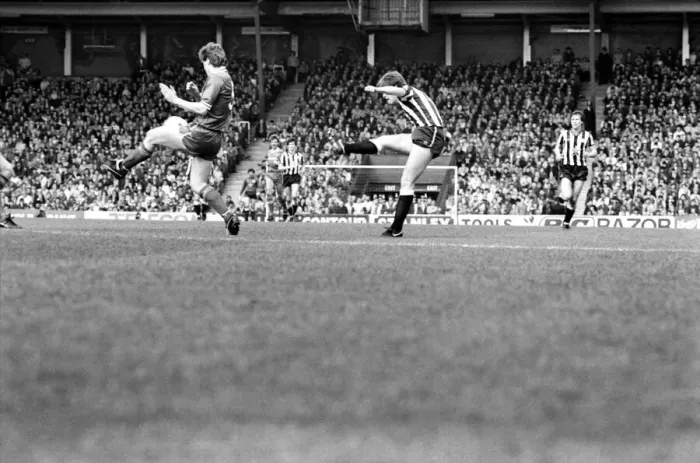 Framed Print : Liverpool v. Newcastle. April 1985 MF21-02-063 The final score was a Three one