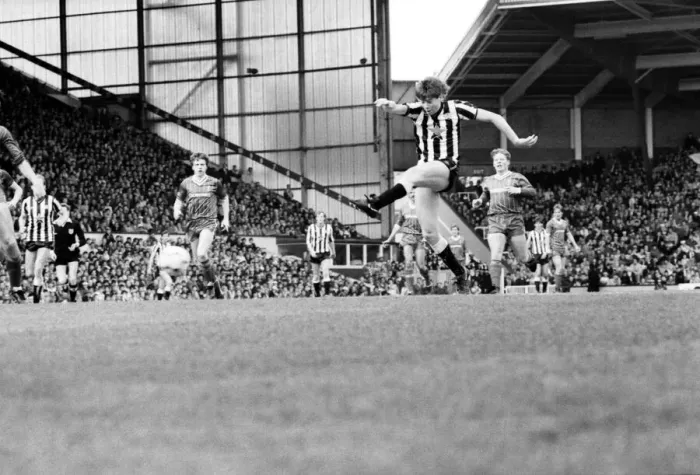 Framed Print : Liverpool v. Newcastle. April 1985 MF21-02-068 The final score was a Three one