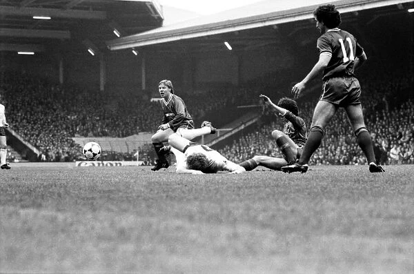 Liverpool v. Tottenham Hotspur. March 1984 MF14-19-014 The final score was a three