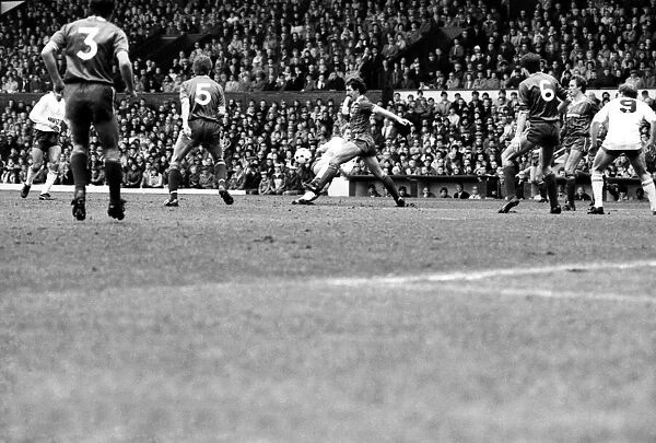 Liverpool v. Tottenham Hotspur. March 1984 MF14-19-007 The final score was a three