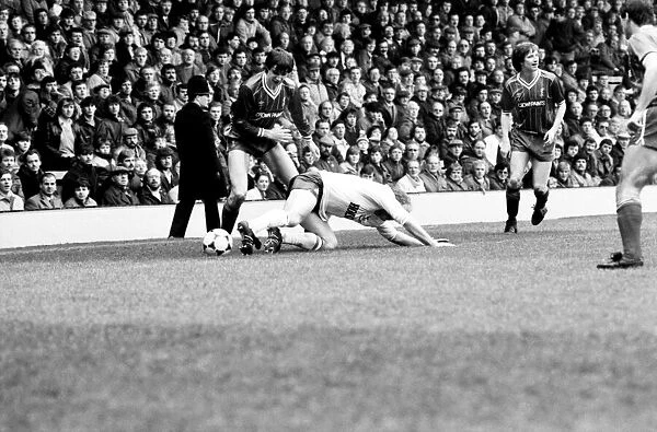 Liverpool v. Tottenham Hotspur. March 1984 MF14-19-006 The final score was a three