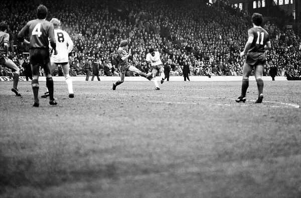 Liverpool v. Tottenham Hotspur. March 1984 MF14-19-055 The final score was a three