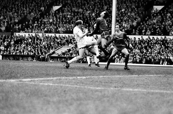 Liverpool v. Tottenham Hotspur. March 1984 MF14-19-011 The final score was a three