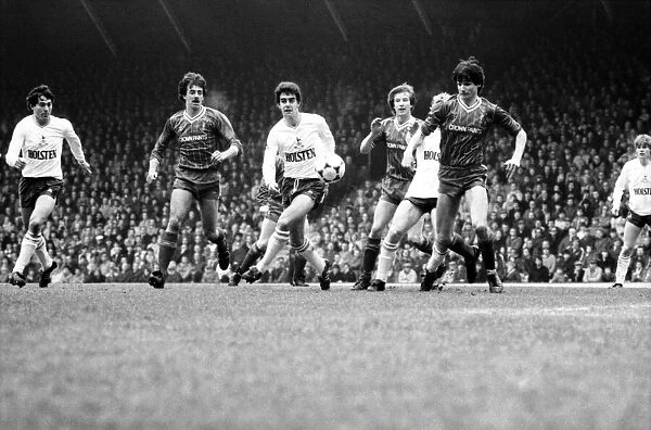 Liverpool v. Tottenham Hotspur. March 1984 MF14-19-029 The final score was a three