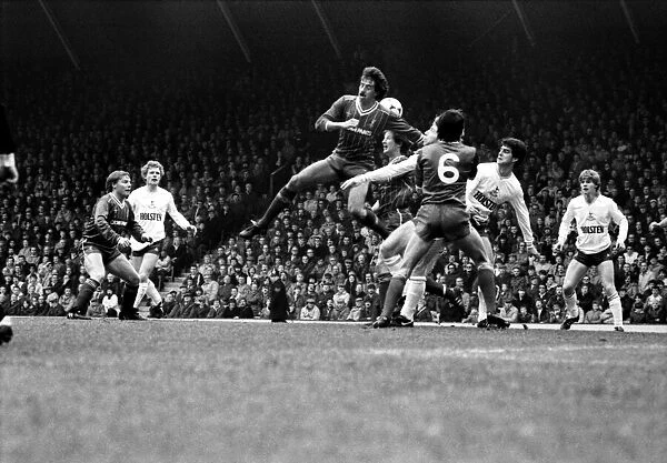 Liverpool v. Tottenham Hotspur. March 1984 MF14-19-022 The final score was a three
