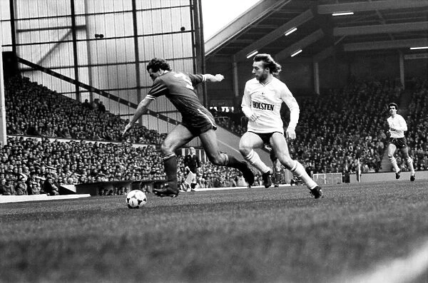 Liverpool v. Tottenham Hotspur. March 1984 MF14-19-020 The final score was a three