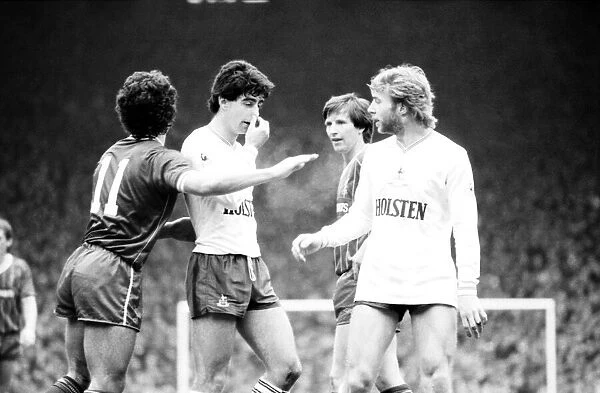 Liverpool v. Tottenham Hotspur. March 1984 MF14-19-037 The final score was a three