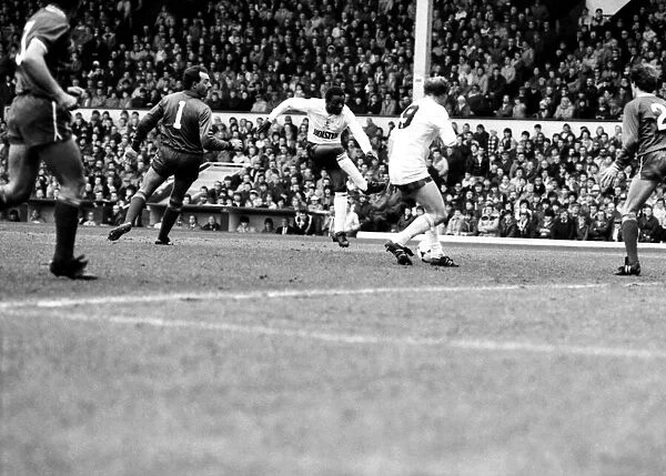 Liverpool v. Tottenham Hotspur. March 1984 MF14-19-010 The final score was a three