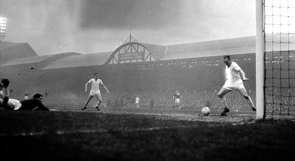 Liverpool versus Manchester United-action during the game February 1960