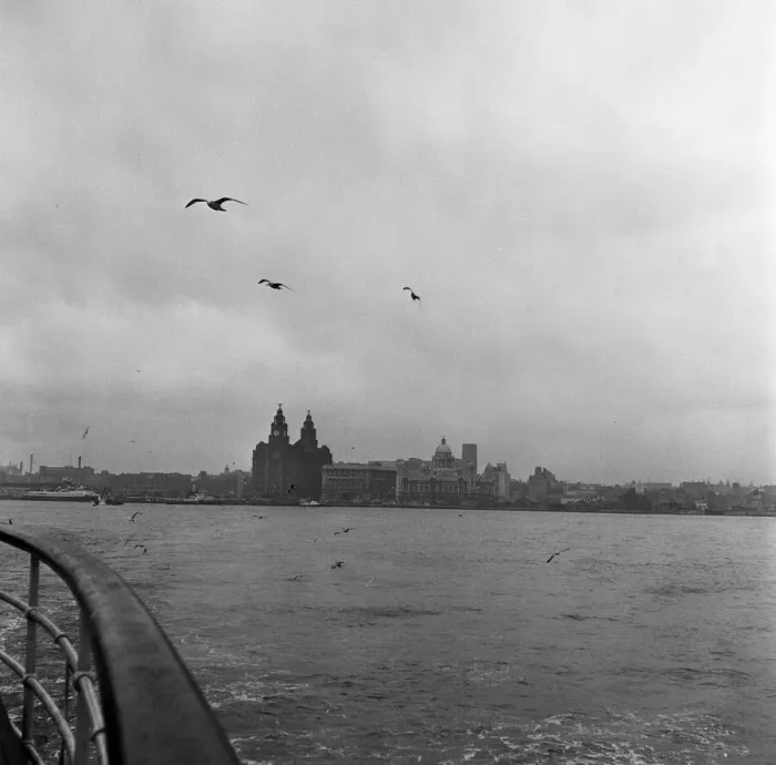 Framed Print : Liverpool Waterfront, taken from the Birkenhead ferry boat. 1st December 1962 Framed Print : Liverpool Waterfront, taken from the Birkenhead ferry boat. 1st December 1962