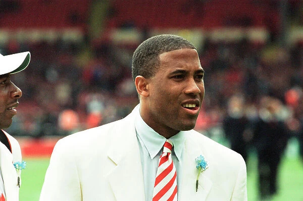 Liverpools John Barnes on the pitch at Wembley before the FA Cup Final against
