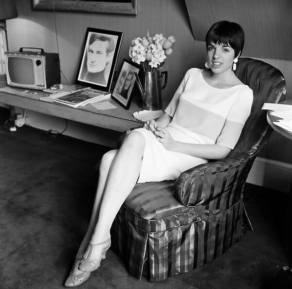 Liza Minnelli pictured at her flat in Chelsea. Photographs of herself