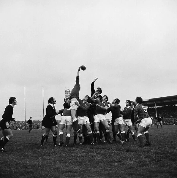 Llanelli RFC v New Zealand. Part of New Zealands 1972-73 tour of the Northern