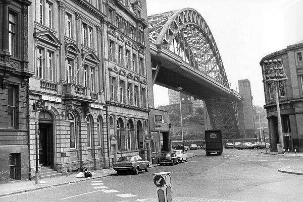Lloyds Bank on Newcastle Quayside. 9th July 1978