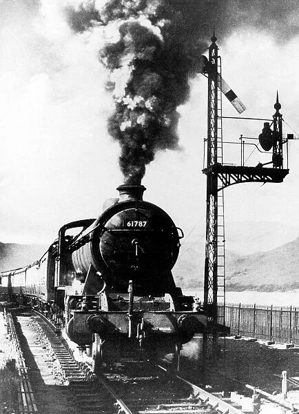 On the former LNER West Highland line, a Class K2 2-6-0 number 61787 steam locomotive
