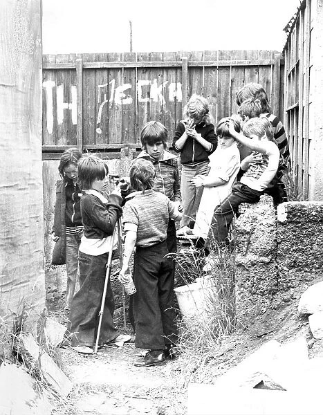 Local children from the Walker area who were in a film about vandalism in 1977