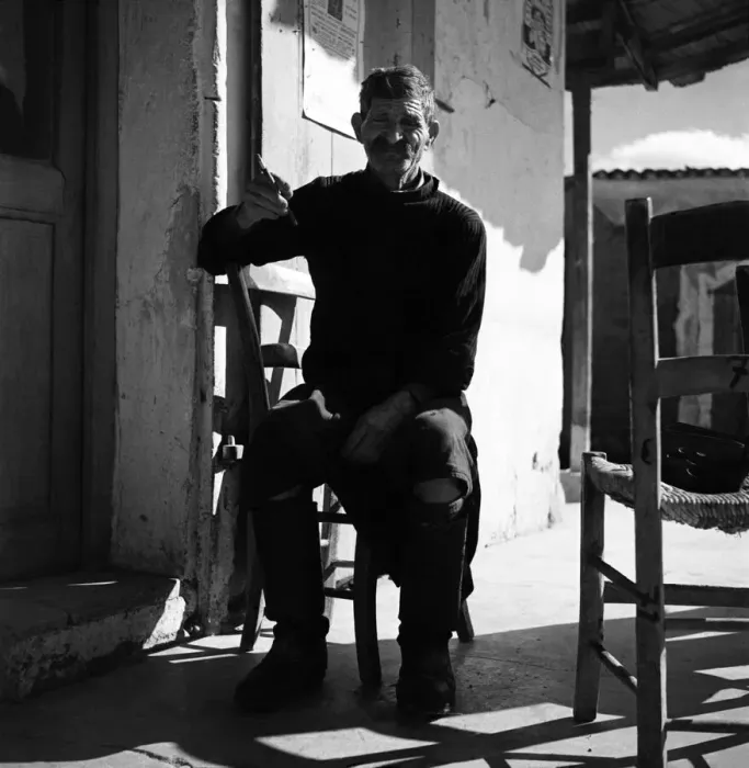 Framed Print : Local man of Cyprus with cigarette. November 1952 C1103-011