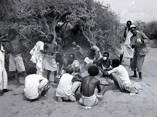 Local men and boys of Somaliland Circa 1935