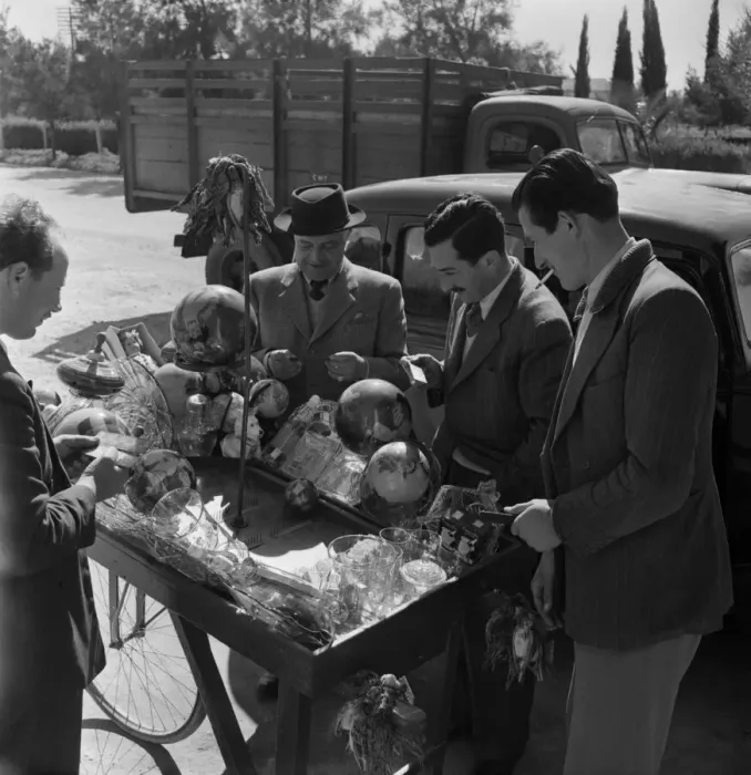 Framed Print : Local street vendor selling his wares on the roadside in a town in Cyprus Framed Print : Local street vendor selling his wares on the roadside in a town in Cyprus