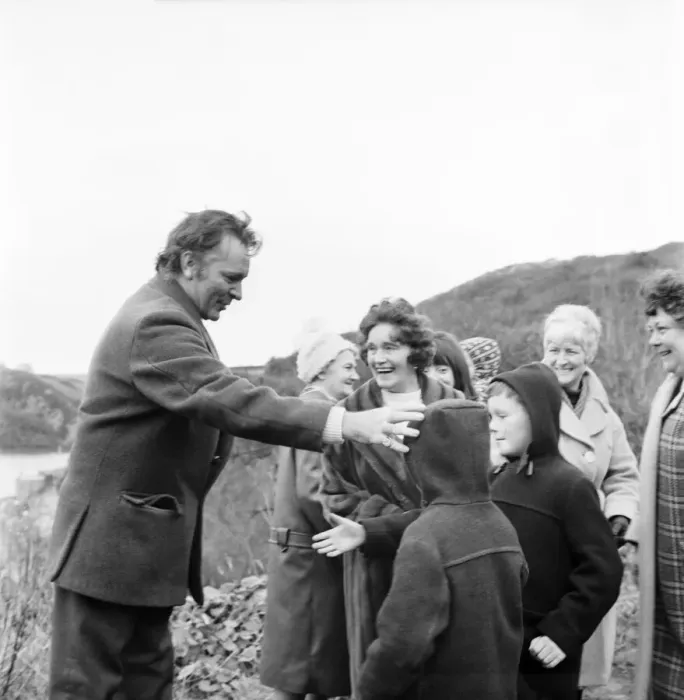 Framed Print : The locations for the film Under Milk Wood, depict the Welsh village of Framed Print : The locations for the film Under Milk Wood, depict the Welsh village of